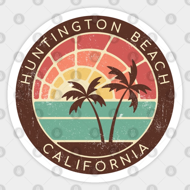 Huntington Beach, California Sticker by Sisu Design